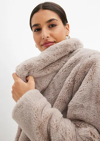 Bunda z umělé kožešiny • béžovošedá • bonprix obchod