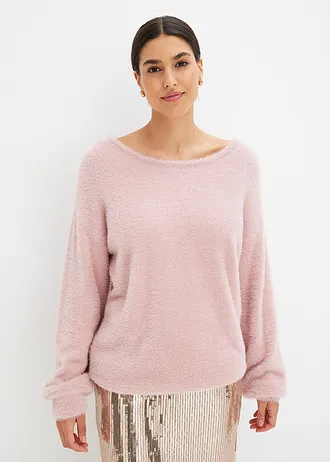 Oversize svetr • popelavě růžová • bonprix obchod