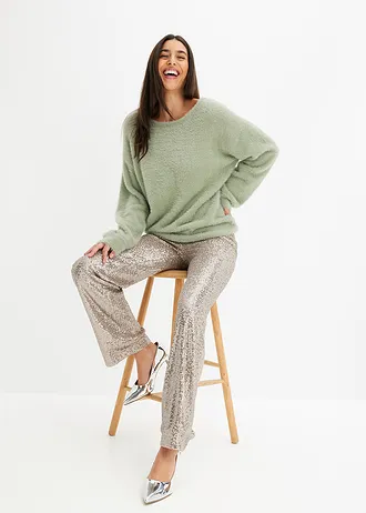 Oversized trui, Kleur: zeegras