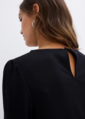 Žerzejové šaty z materiálu Punto di Roma • černá • bonprix obchod