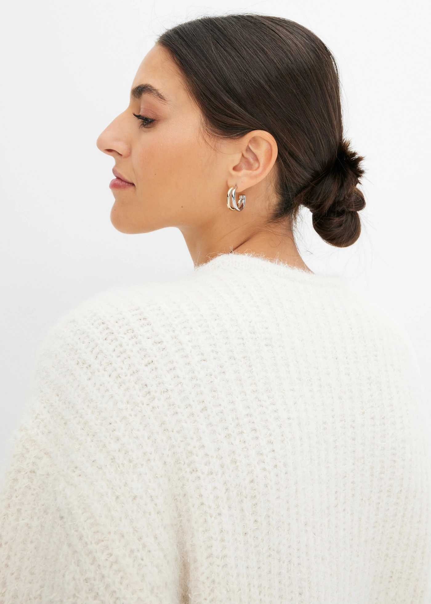 Svetr ze silnější pleteniny • přírodní bílá • bonprix obchod