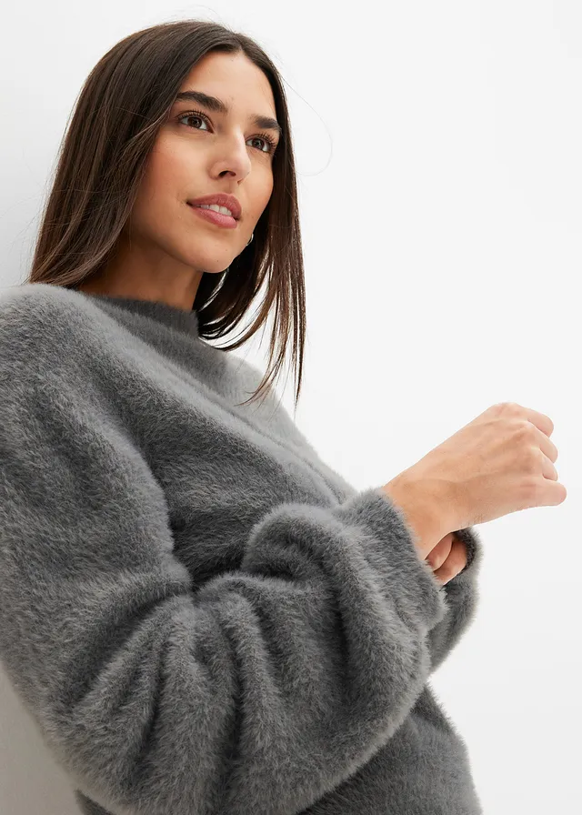 Pull oversize à décolleté profond dans le dos • gris fumé • product-page.page-title-suffix