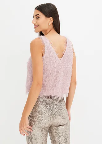 Blousetop met fluffy garen • asroze • bonprix online shop