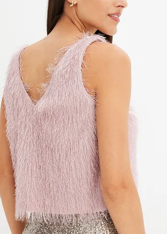 Blousetop met fluffy garen • asroze • bonprix online shop