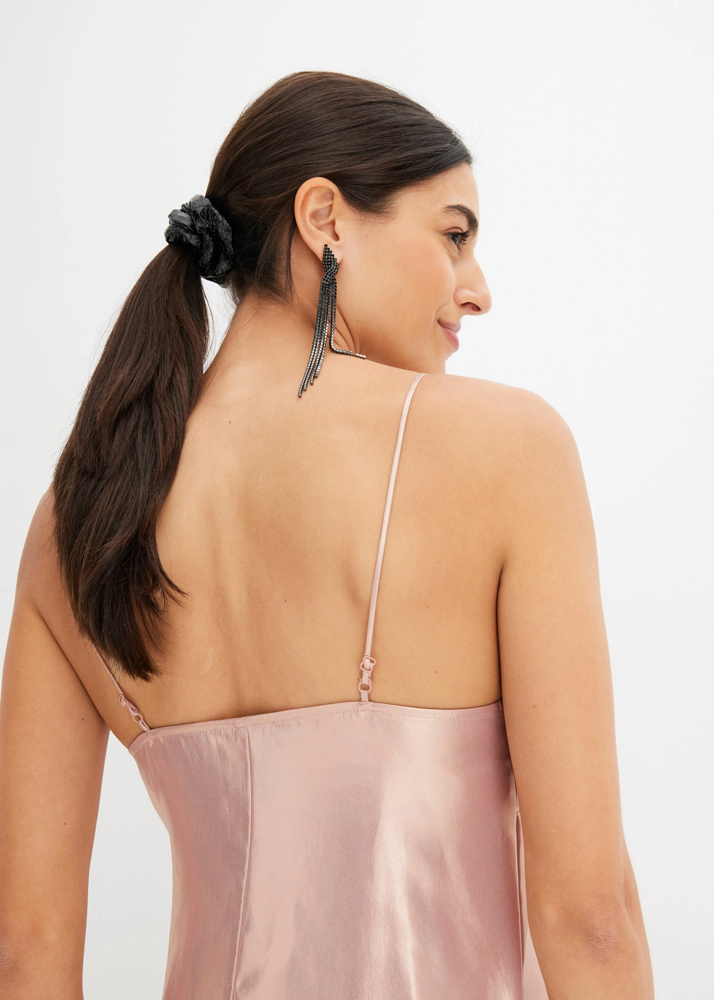 Jurk van fijn satijn • asroze • bonprix online shop