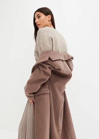 Boxy trui met pailletten • natuursteen gemêleerd • bonprix online shop