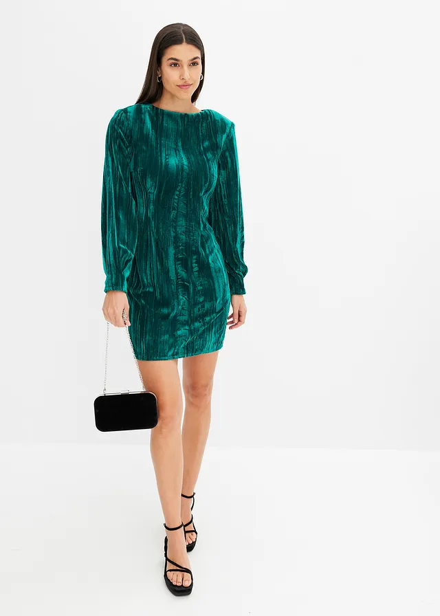 Robe courte en velours • vert aventurine • product-page.page-title-suffix