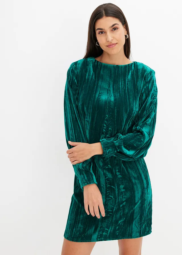 Robe courte en velours • vert aventurine • product-page.page-title-suffix