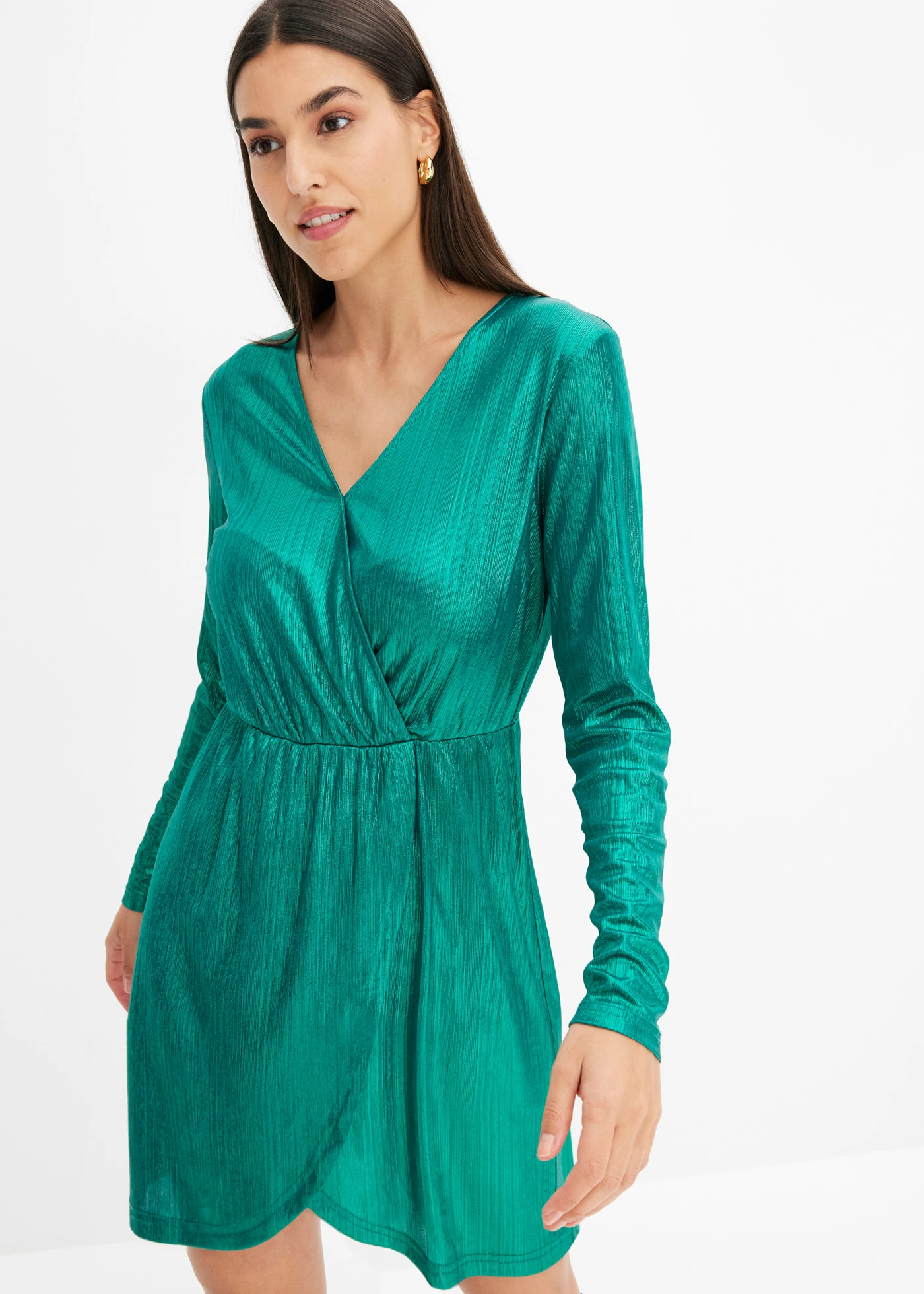 Accentuerende mini jurk • briljantgroen • bonprix online shop