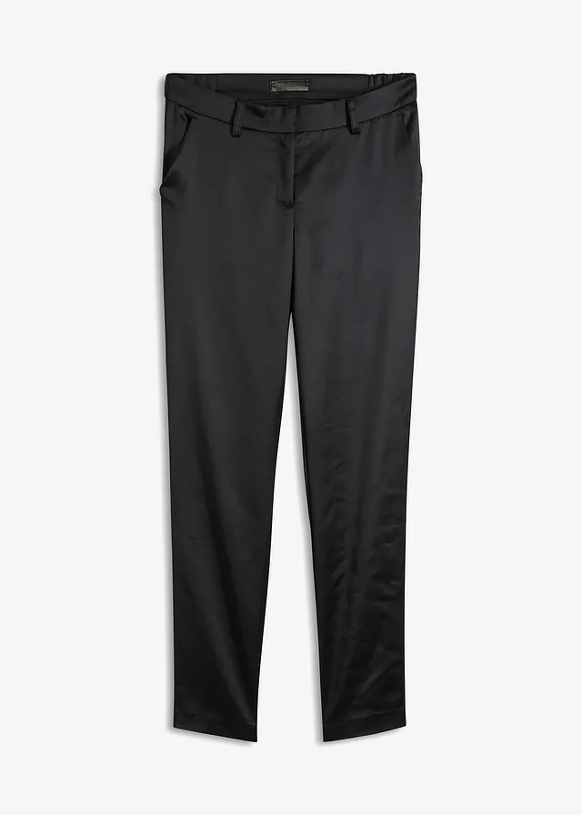 Pantaloni de costum din satin delicat