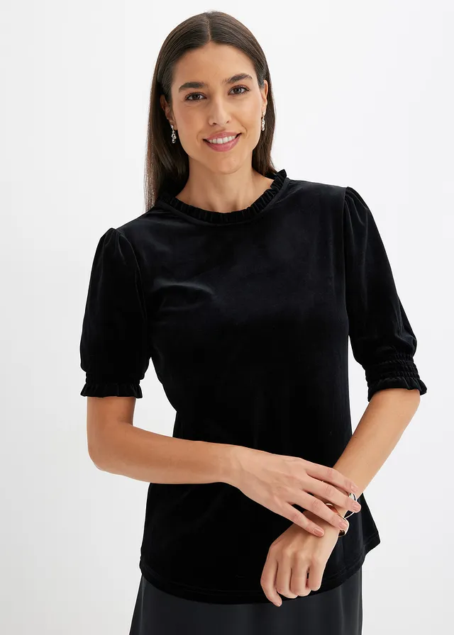 T-shirt avec du velours doux • noir • product-page.page-title-suffix