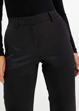 Kostýmkové kalhoty z jemného saténu • černá • bonprix obchod