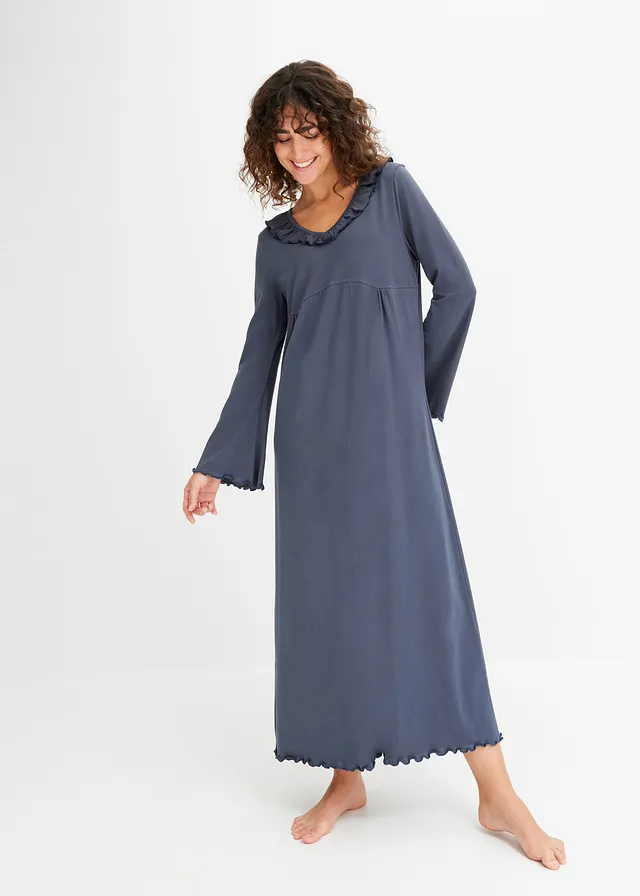 Chemise de nuit à volants • bleu nuit • product-page.page-title-suffix
