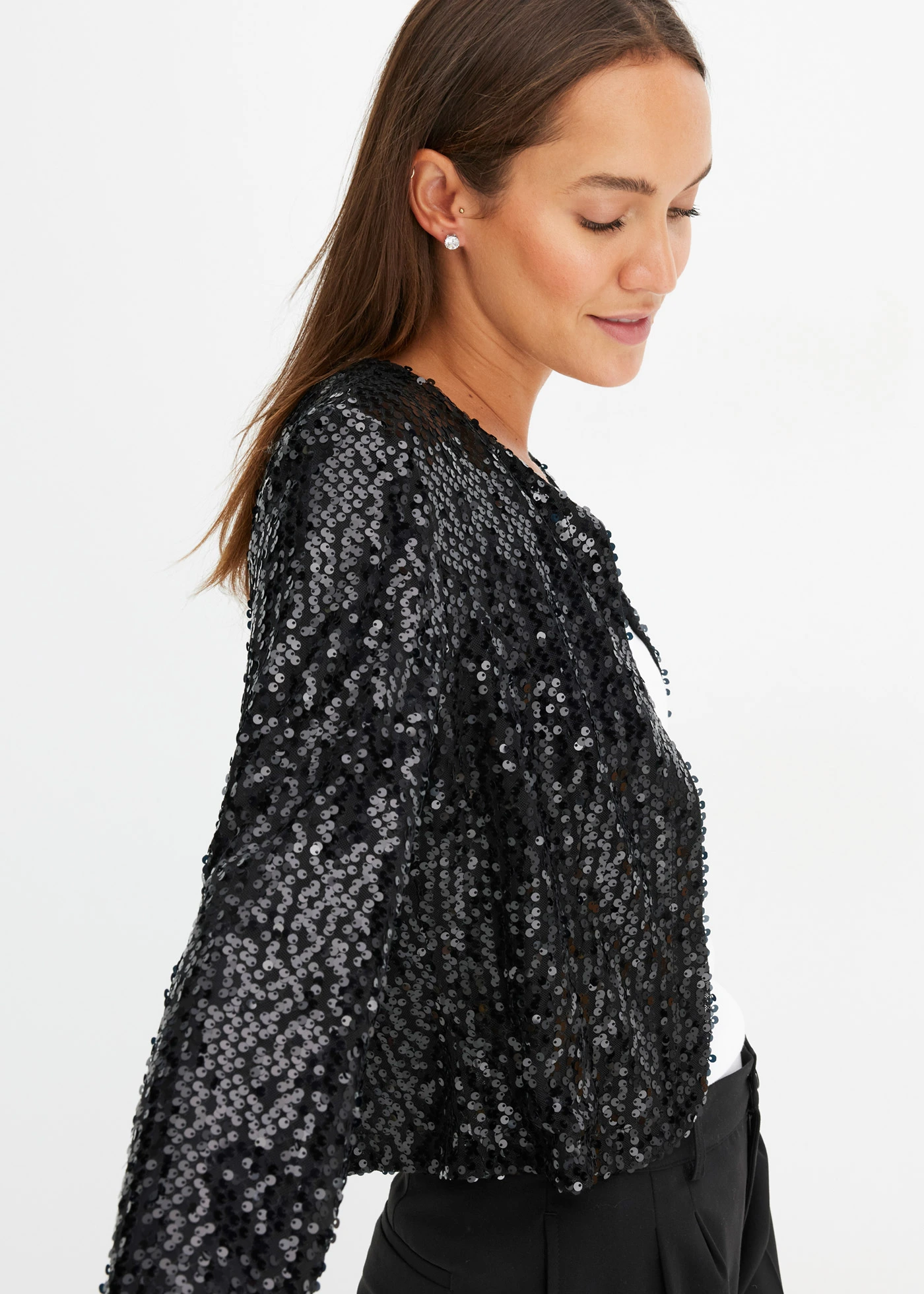 Gilet à sequins • noir • Boutique bonprix