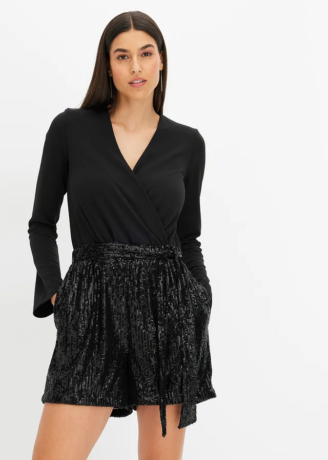 Combinaison à sequins, Couleur: noir