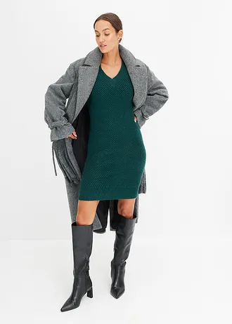 Gebreide jurk, Kleur: diepgroen