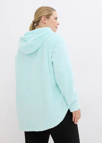 Lange trui van zacht fleece, oversized, Kleur: mint