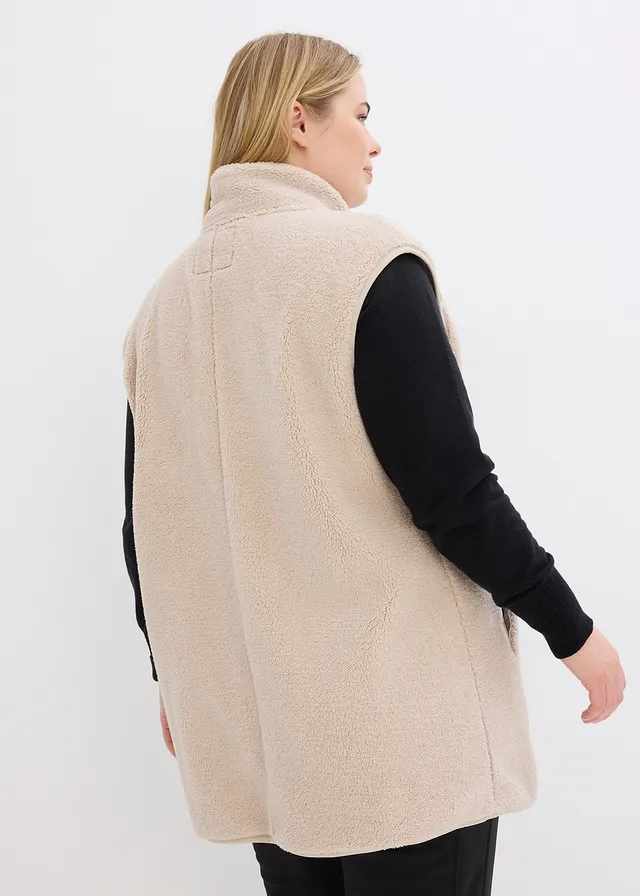 Gilet polaire sans manches, Couleur: gris pierre