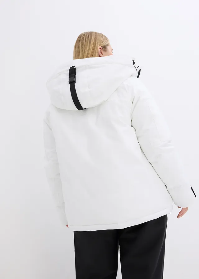 Veste de ski imperméable avec pare-neige, Couleur: blanc