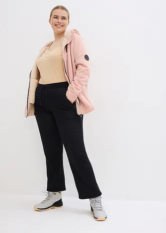 Thermo outdoor joggingbroek met fleece voering, wijd model, Kleur: zwart