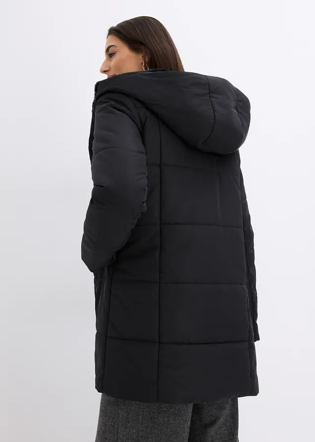 Doudoune avec doublure peluche, Couleur: noir