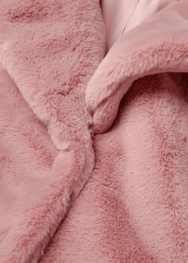 Manteau en fausse fourrure • rose cendré • product-page.page-title-suffix