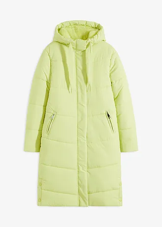 Prošívaný kabát s plyšovou podšívkou v kapuci