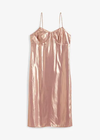 Jurk van fijn satijn • asroze • bonprix online shop