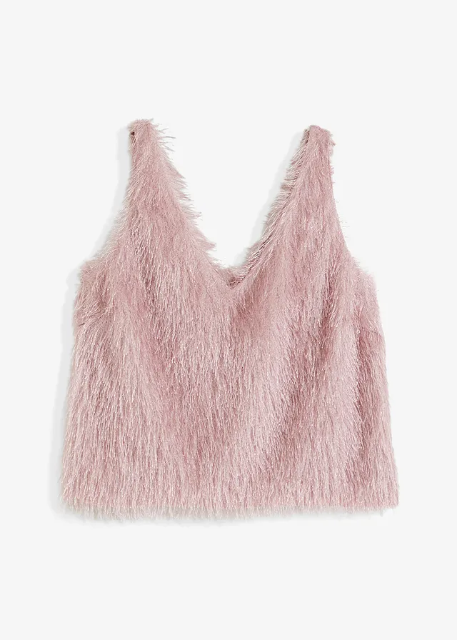 Blousetop met fluffy garen • asroze • bonprix online shop