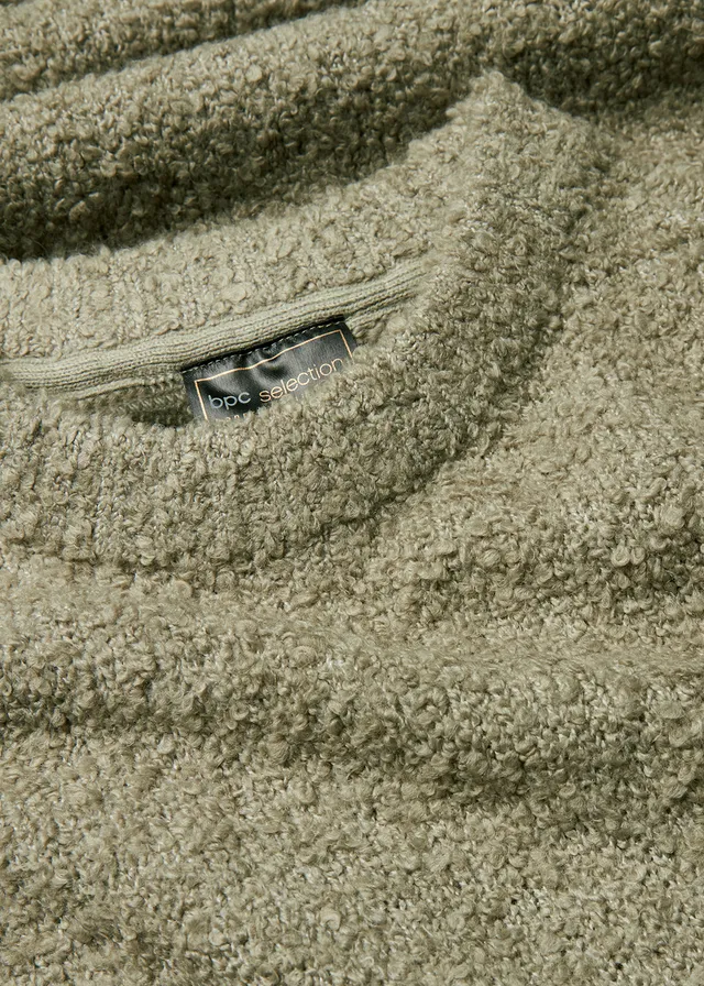 Gebreide jurk van bouclé • zeegras • product-page.page-title-suffix