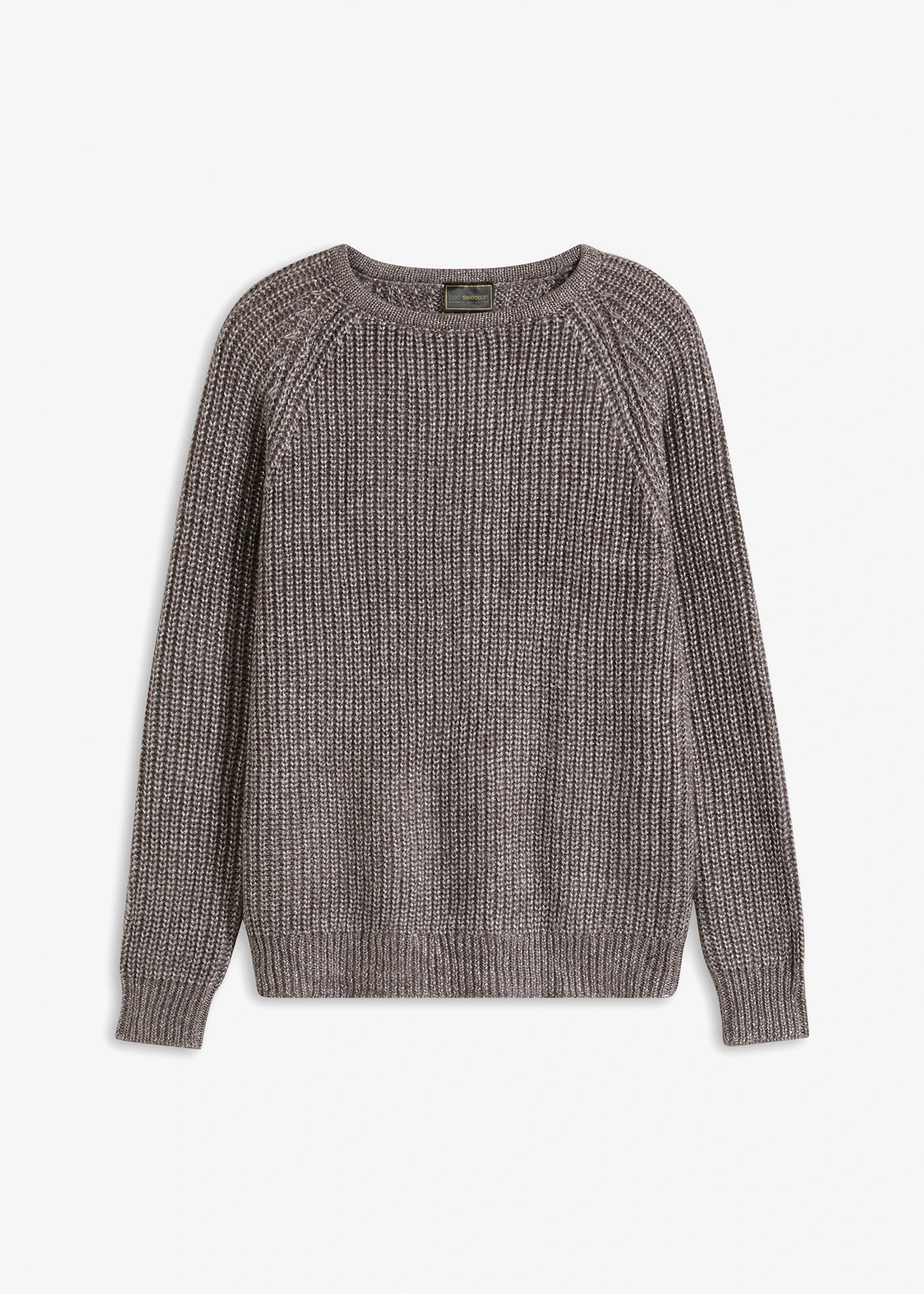 Grofgebreide trui met glanzend garen • antraciet • bonprix online shop