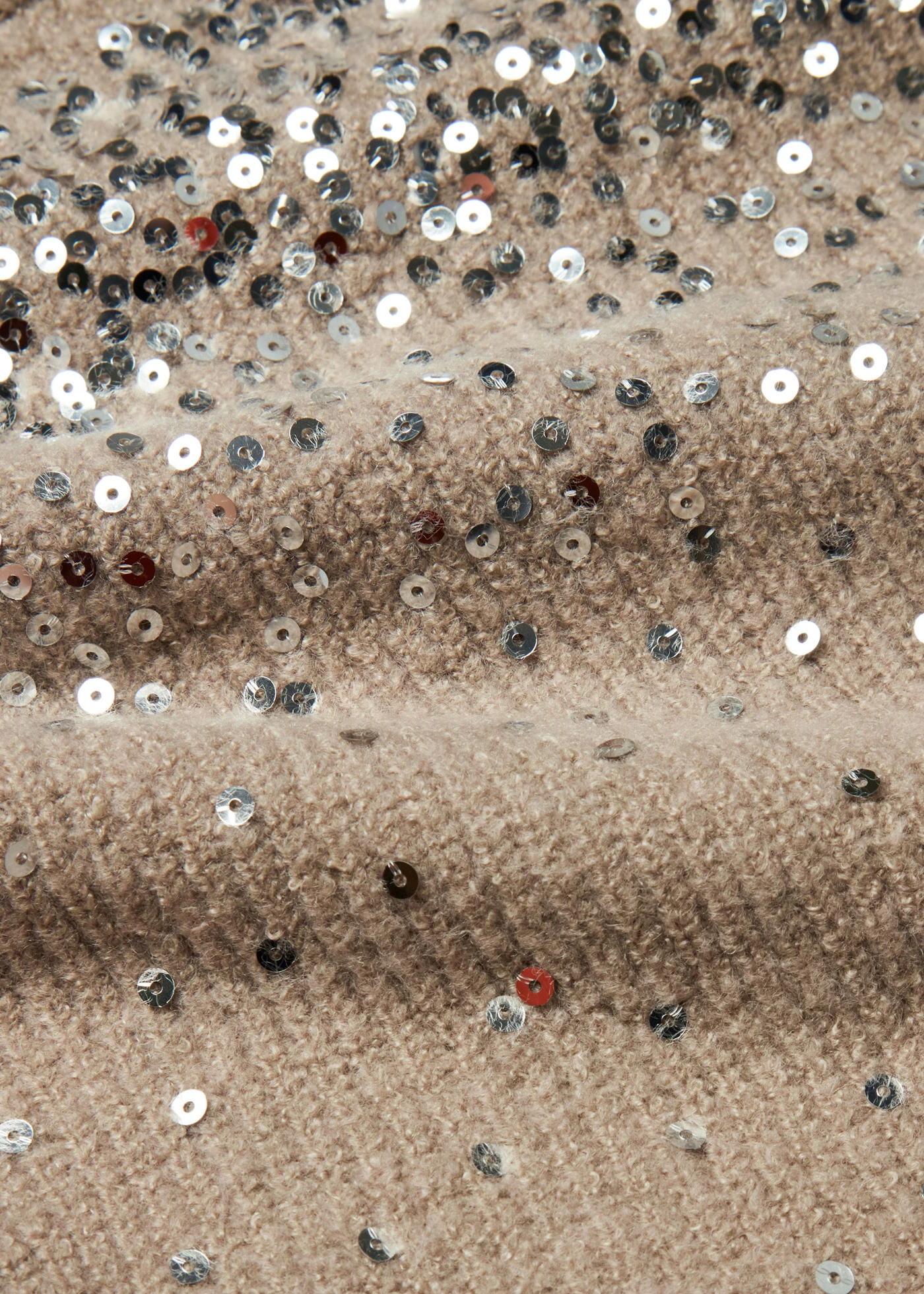 Svetr s pajetkami • béžovošedo-stříbrná • bonprix obchod