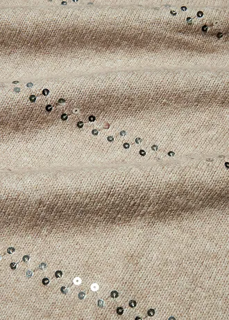 Boxy trui met pailletten • natuursteen gemêleerd • bonprix online shop