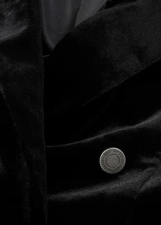 Fluwelen blazer, Kleur: zwart