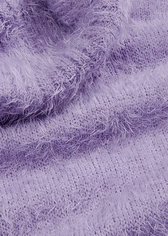 Rolákový svetr z měkké peříčkové příze • jemně fialová • bonprix obchod