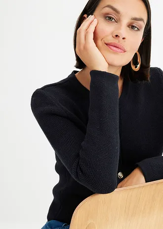 Gilet en maille • noir • Boutique bonprix