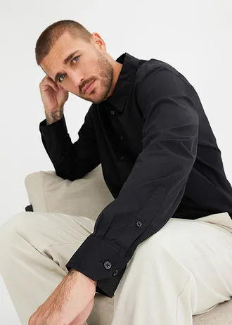 Strečová business košile, Regular Fit • černá • bonprix obchod