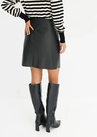 Sukně z umělé kůže • černá • bonprix obchod