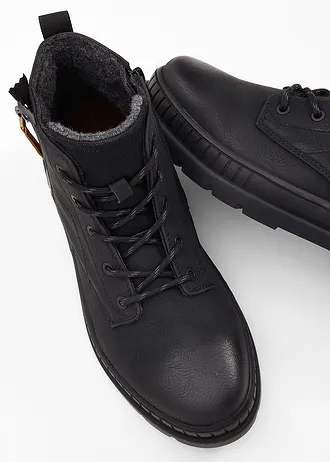 Boots lacées Bugatti à semelle crantée • noir • Boutique bonprix