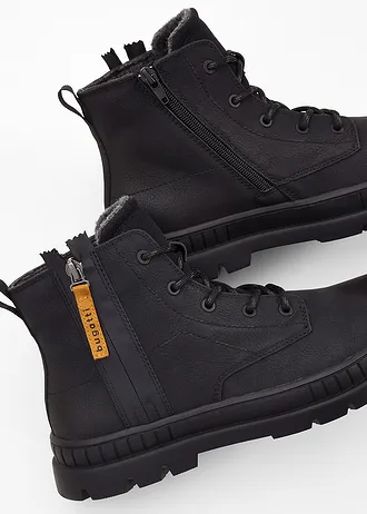 Šněrovací kotníková obuv značky Bugatti s profilovanou podrážkou • černá • bonprix obchod