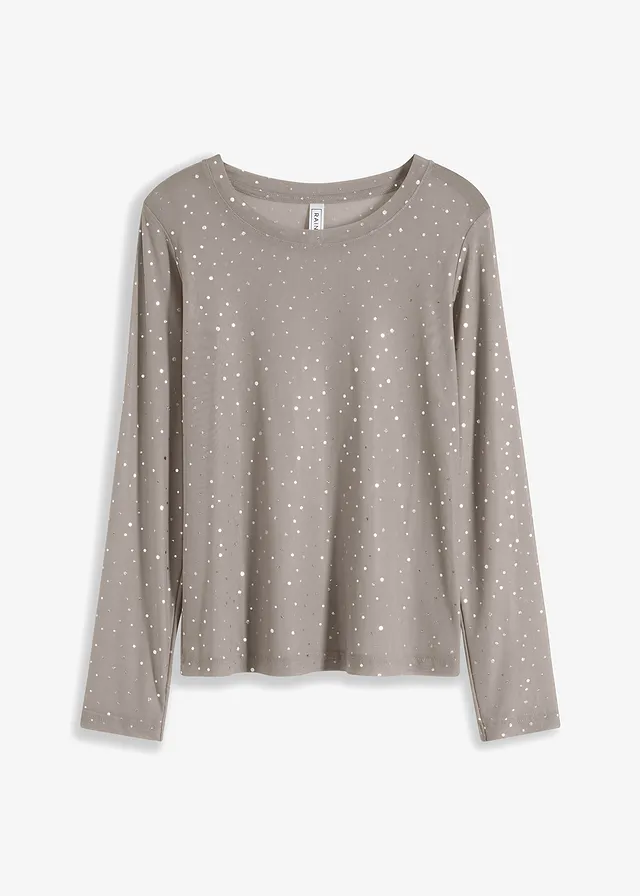 Longsleeve van glanzend mesh