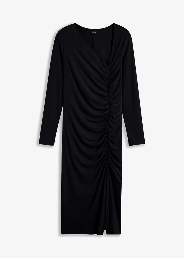 Rochie din jerse cu decolteu asimetric