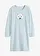 Fleece nachthemd met applicatie, Kleur: poederblauw