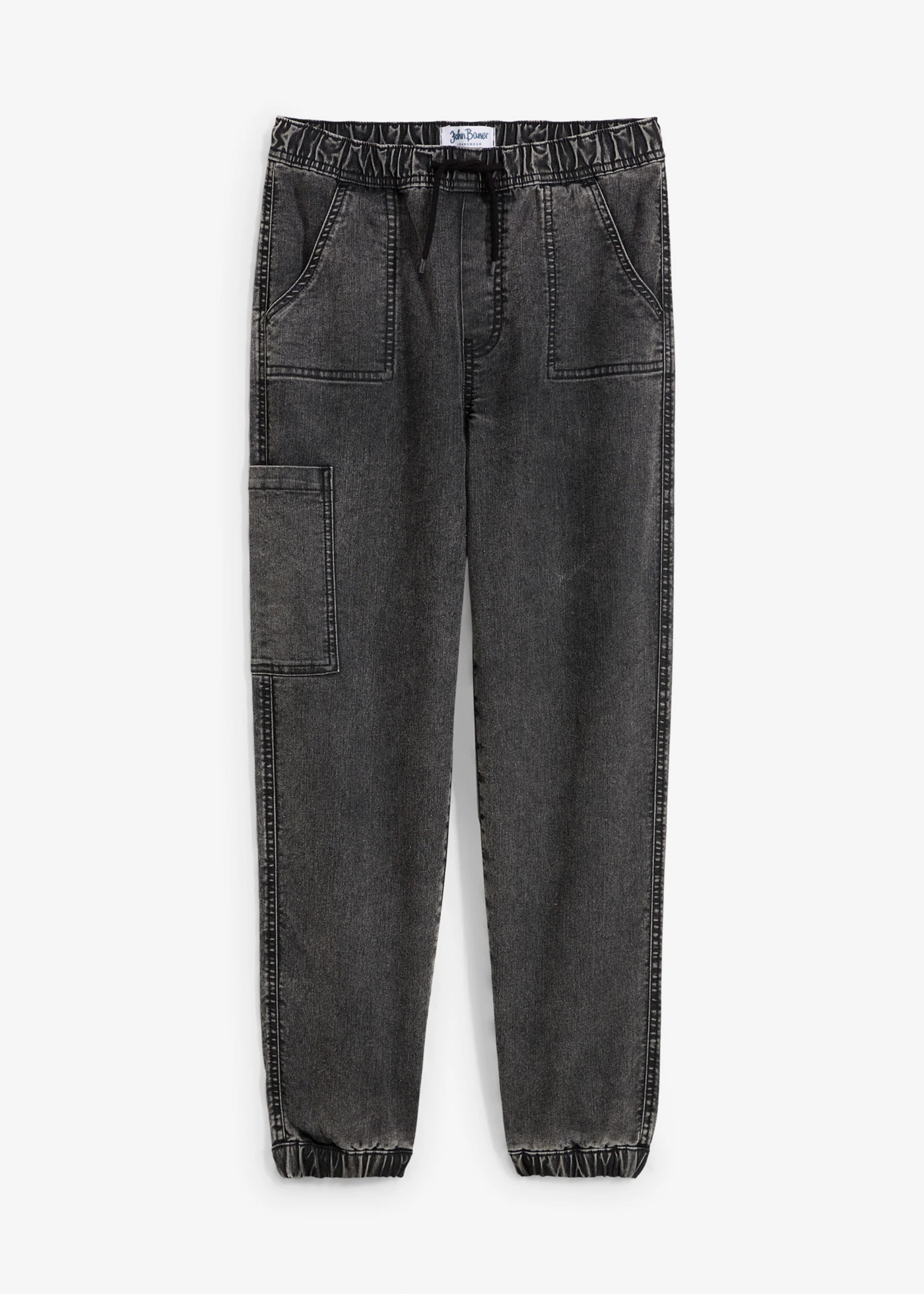Jongens cargo jeans, loose fit • donkergrijs denim • bonprix online shop