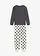 Pyjama 100% coton (ens. 2 pces), Couleur: anthracite/crème imprimé