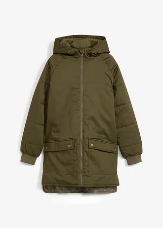 Parka d’hiver à capuche doublée peluche, déperlante • olive foncé • Boutique bonprix