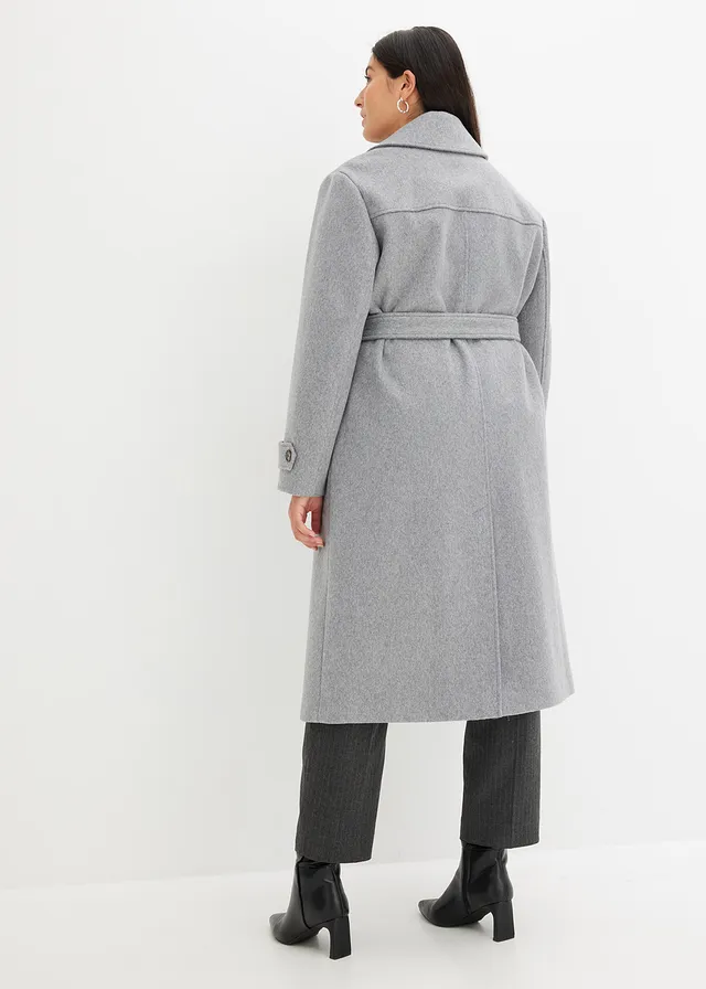 Manteau long, Couleur: gris chiné