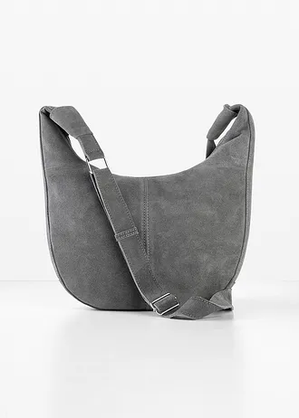 Leren handtas, Kleur: grijs