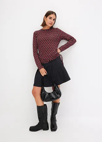 Longsleeve met rijgkoordjes • avondrood-wit-zwart • bonprix online shop