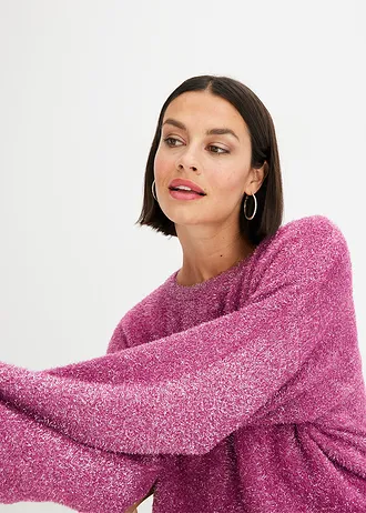 Trui met glittereffect • violetorchidee-zilverkleur • bonprix online shop